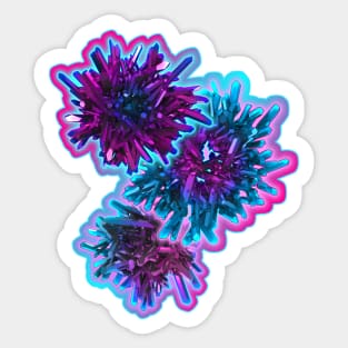 cyberpunk crystal bouquet : Sticker